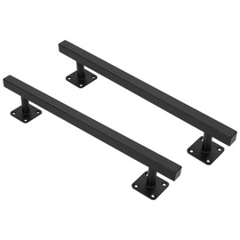 Purife 16'' Square Sliding Barn Door Handles and Pulls Pack of 2, Black Vintage Gate Pull Hanlde, Iron Handle for Gates, Garage, Sheds, Outdoor Fence, Interior Closet Handles