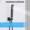 10" Matte Black Rainfall Shower Faucet Set with Rain Shower