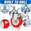 4-Piece Heavy-Duty Swivel Caster Wheels – 1", 1.25", 1.5" Threaded