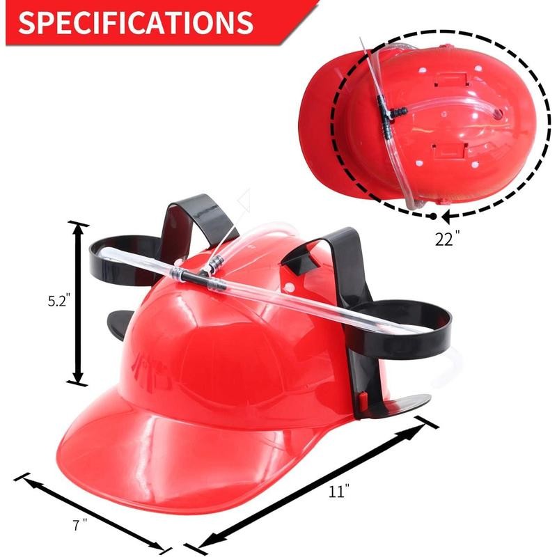 Drinking Hat - Can Holder Drinker Hat Cap with Straw