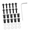 RASTKY 10 Piece Black Motorcycle Windscreen Screw Set Fits All