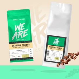 Coffee Ground, 1kg Bag Blazing Trails Blend Espresso Ground Coffee, 100% Arabica, Dark Roast Fresh Coffee, Single Origin (We Are Coffee Co)