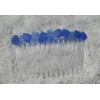 Genuine Cobalt and Cornflower Blue Sea Glass Hair Comb