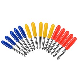 15pc Roland Cricut Cutting Plotter, contiene 30/45/60 grados de cuchillas, Ideal para papel, vinilo, pegatinas, imanes y grosor de cuero, tela, tarjeta y más