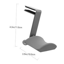 OSALADI Headphone Stand Hanger Clamp for Desk Stylish Headset Mount Anti-Slip Curved Pad Durable Pu Metal Holder for Gaming Office and Home Use