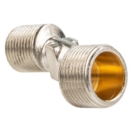 tecuro S-Connector for Wall Fittings 3/4 x 1/2 Inch Male Thread Length 48 mm Nickel-Plated Brass Offset 13 mm