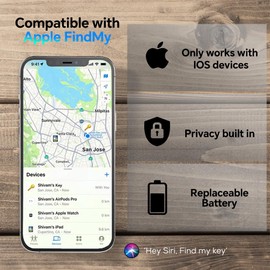 FinderTag Airtag Alternative, Schlüsselfinder 4 Pack, GPS Tracker Ortungsgerät Kompatible mit FindMy (iOS Nur), Smart Finder für Katze, Hund, Collar, Gepäck, Koffer, IP67 Wasserdicht