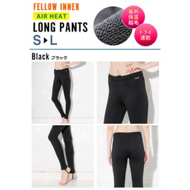 FELLOW Women's Long Pants, Thermal, Inner Surfing, Fleece Lined, Air Heat, Wetsuit, Japanese Standard, Large Size, M