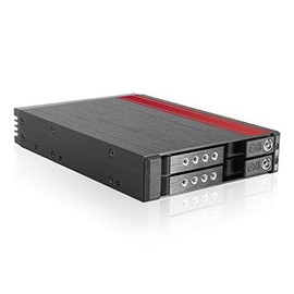 iStarUSA BPN-2535DE-SA 1x 3.5 to 2x 2.5 SATA I/II/III 6.0 Gb/s Hot-Swap Drive Cage (Black) by iStarUSA