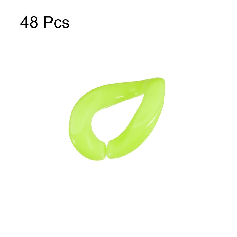 sourcing map 48 Pieces Acrylic Connecting Rings Quick Connect C-Clips