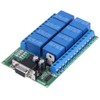 Famus 12V 8-Channel DB9 RS 232 Relay Module Remote Control