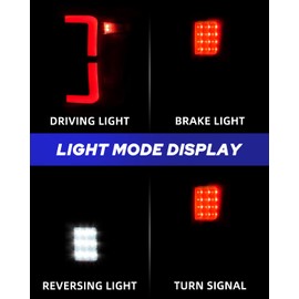 AUTOONE LED Tail Light Assembly Black Housing Smoked Lens Rear Lamps Replacement for 2015 2016 2017 2018 2019 2020 Ford F150 F-150, Driver & Passenger Side