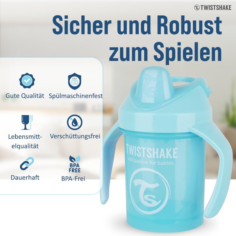 Twistshake 2 x Leak-proof Mini Baby Learning Cup with Soft