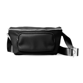 Zomee Multi-Functional Fanny Pack for Wearable Breast Pumps and Portable Diaper Changing Mat- Eco-Friendly and Stylish (BLACK)