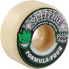 56mm Spitfire Wheels Formula Four Conical White w/Green & Black