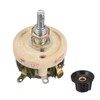 sourcing map Wirewound Ceramic Potentiometer Variable Rheostat Resistor 25W 50R