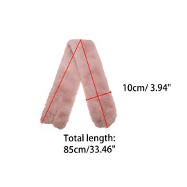 sourcing map Fluffy Faux Fur Collar Scarf Rabbit Ears Plush Neck Wrap Winter Warmer for Women Pink