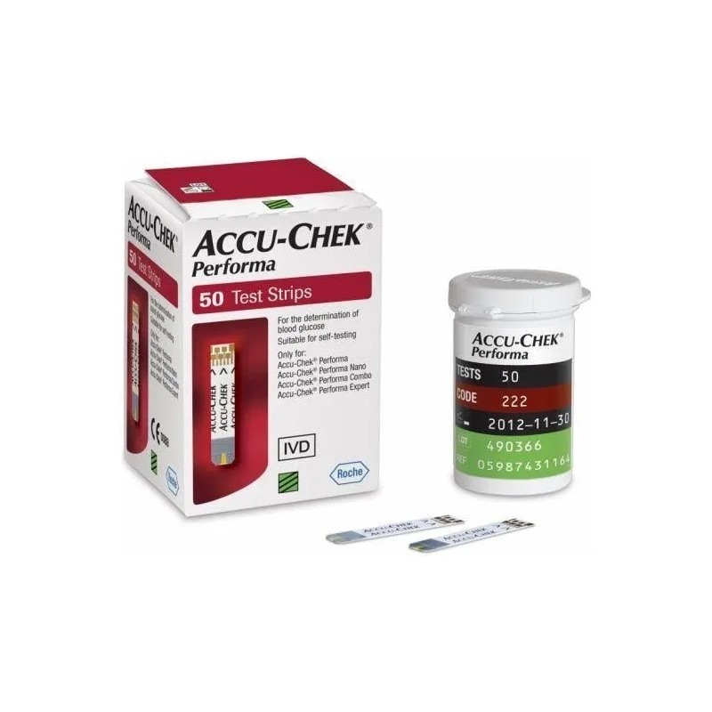 Tiras Reactivas Accu-chek Performa Caja Con 50 Piezas