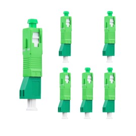 fyboptwu - SC Male to LC Female Adapter APC Single Mode SC Male to LC Female Connectors, LC Female to SC Male Single Mode Coupler, Fiber OPtic Adapter, 6pcs