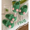 FUHUAQI Frog Slippers Cartoon Animal Slippers Frog Fluffy Slippers Retro