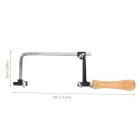 ORFOFE Jewelry Making Hacksaw Handle Compact Cutting Tool for Woodworking Projects Versatile Bow Saw for Precision Cutting