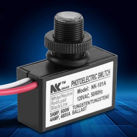 AC 120V Photo Switch Light Photocell Sensor Light Sensor Switch Control Dusk Sensor Auto On/Off Photoelectric Switch for Lighting Fixture