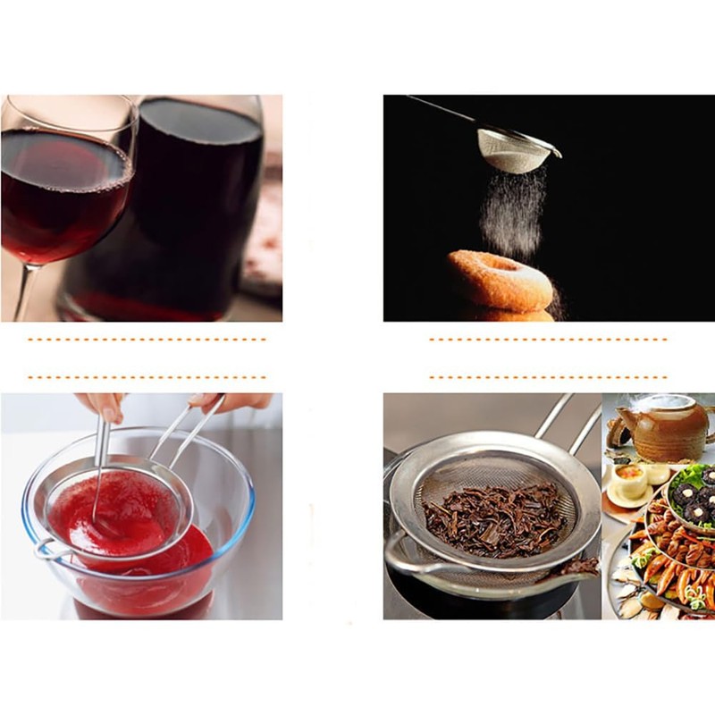 Food Strainer - Premium Fine Stainless Steel Fine Mesh Kitchen