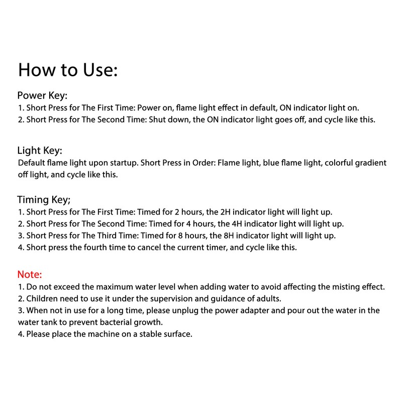 Humidifier Aroma Diffuser 300ml Capacity Timing Function with Remote Control