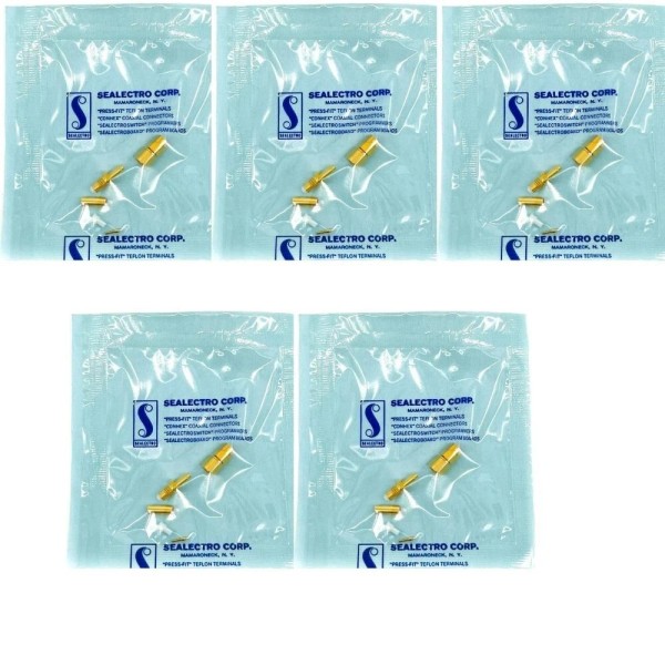 Sealectro 5 pcs Sealectro 50-024-0000 RF Coaxial Connector, Straight Plug,