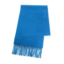[Vita Natur] Vita Natur Superb Cashmere 100% Scarf [Men's] Plain Cashmere Scarf (70.9 x 11.8 inches (180 x 30 cm) (16 Colors Available), blue
