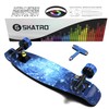 Skatro Mini Cruiser Skateboard. 22x6inch Retro Style Plastic Board Comes