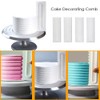 mwellewm 4 Pcs/set Cake Scraper Decorating Plastic Sawtooth Comb Mousse