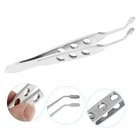 Healvian Stainless Steel Meibomian Gland Tweezers Forceps Professional Eyelid Forceps