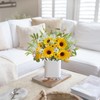 8pcs Sunflower Artificial Flowers Picks, Mixed Faux Tulips and Daisies;