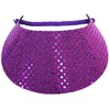 Coil Foam Visor Purple Sequin Red Hat Ladies