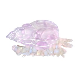 Novelty Sea Snail Hair Clip,Cute Acetate Claw Clips,Big Conch Hair Clips for Women,Purple