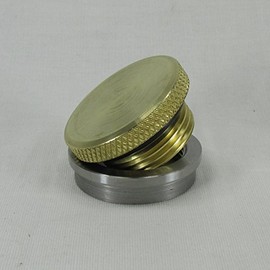 VENTED or NON-VENTED Motorcycle BRASS Gas/Fuel Tank Cap - STEEL Stepped Bung - Harley Chopper Bobber Cafe Racer