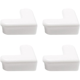 4Pcs White Corner and Edge Protectors, Self-Adhesive Bumpers for Furniture, Desks and Tables
