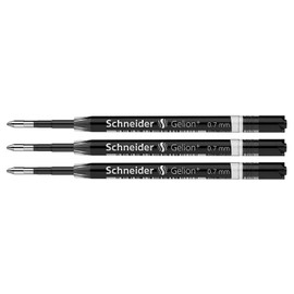 SCHNEIDER Gelion+ Gel Ink Refills 0.7mm Black (Pack of 3)