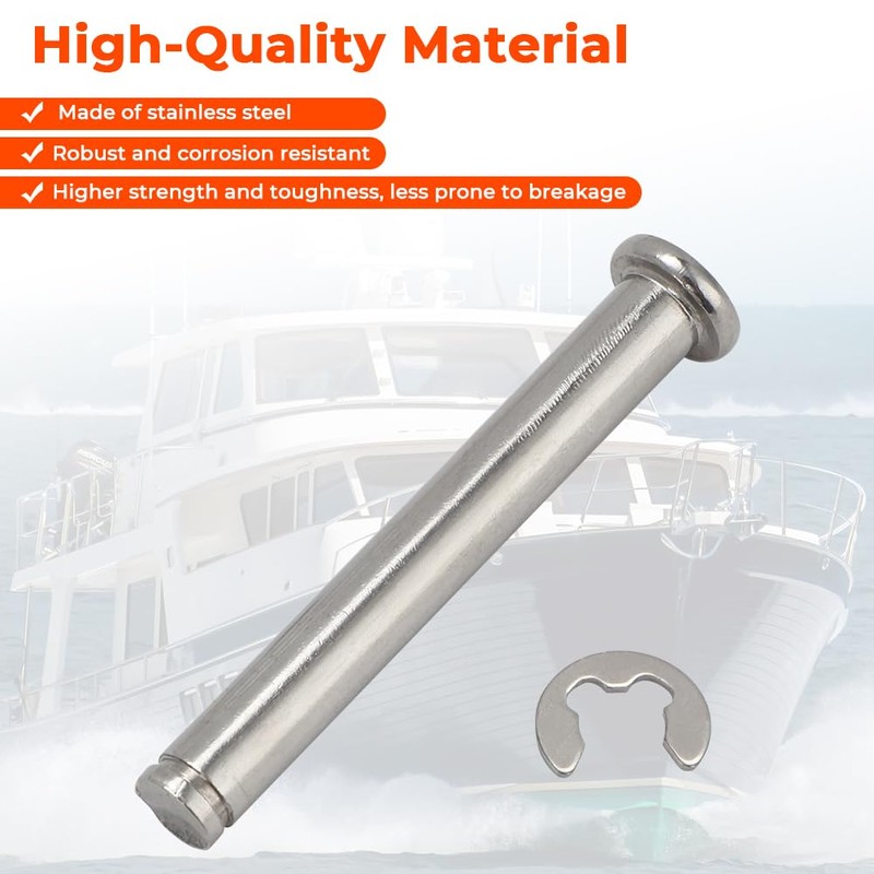 motoparty Replacement Stainless Steel Pivot Pin for Garelick Eez-in Boarding