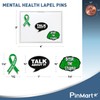 PinMart Mental Health Green Awareness Ribbon Break The Stigma Enamel