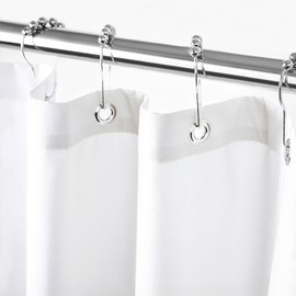 Felisa Felisa 60" Width x 78" Length Stall Fabric Shower Curtain Liner with 3 Magnets,Waterproof & Hotel Quality Shower Stall Curtain Liner for Bathroom,Soft Cloth,Machine Washable,White