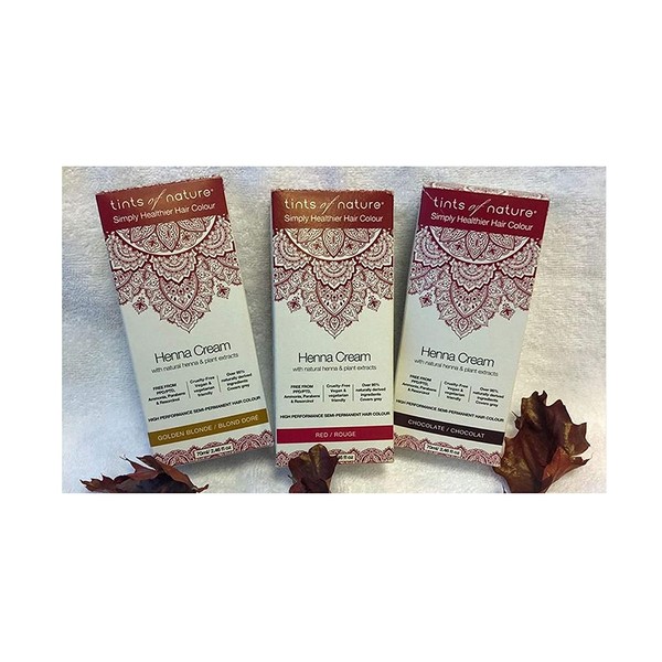 Tints of Nature, Semi-Permanent Henna Cream Hair Colour - Red, 95% Natural, Vegan, and Cruelty Free, Single