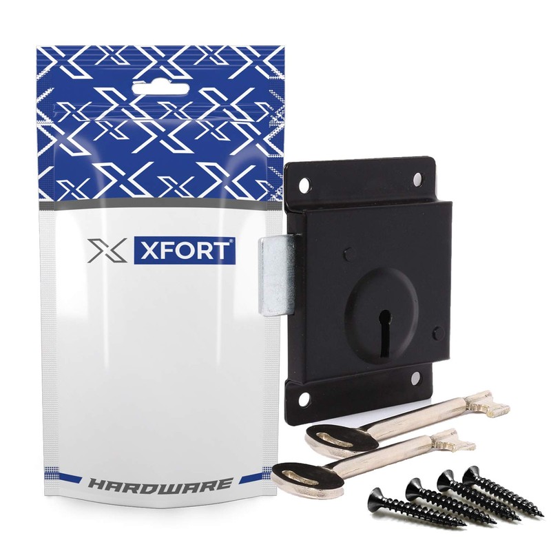 XFORT® Traditional 4” x 3” Rim Press Lock, Surface Mounted