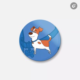 Unbranded The Secret Life of Pets Cartoon Max | 4'' X 4'' Round Decorative Magnet