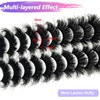 IFSOWDRA Mink Lashes Fluffy Wispy Cat Eye Dramatic 3D Lashes