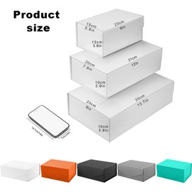 2Pcs Sophisticated White Small Gift Box for Jewelry and Delicate Treasures. Bridesmaid Boxes for Proposal, Birthday Box, Surprise Box, Magnetic Closure - (White, 23x15x10cm)