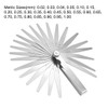 sourcing map Metric Thickness Feeler Gauge 0.02-1.00mm 23 Pieces Mn