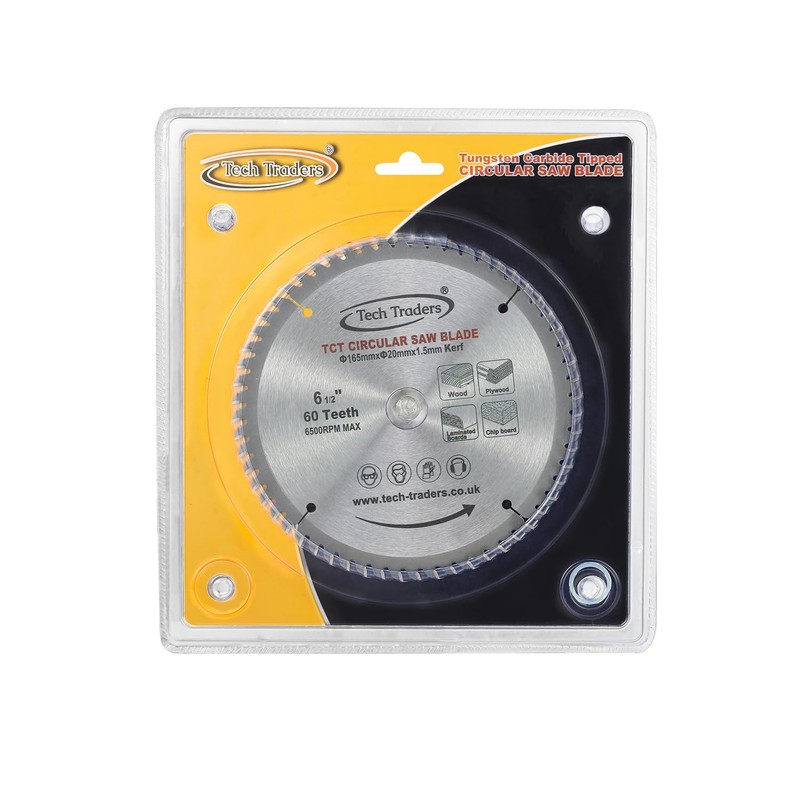 Tech Traders TCT Circular Wood Saw Blade 165mm x 20mm