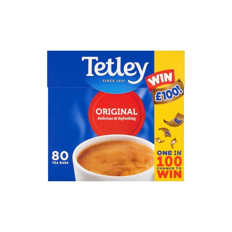 Tetley Original Tea Bags, Pack of 80
